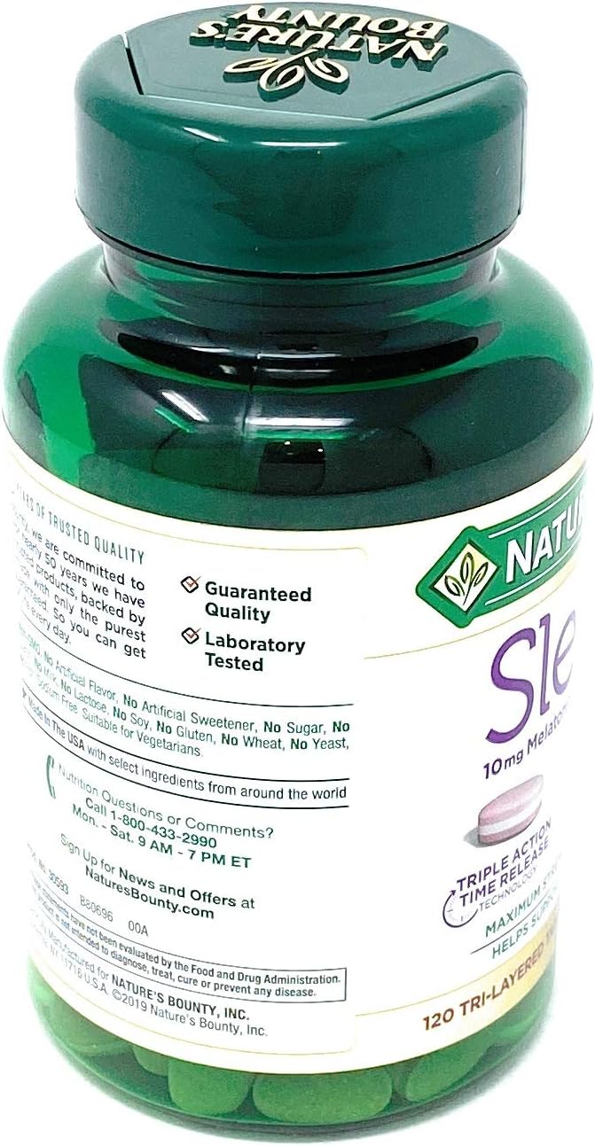 Nature's Bounty Sleep3 10mg. Melatonin, 120 Tablets