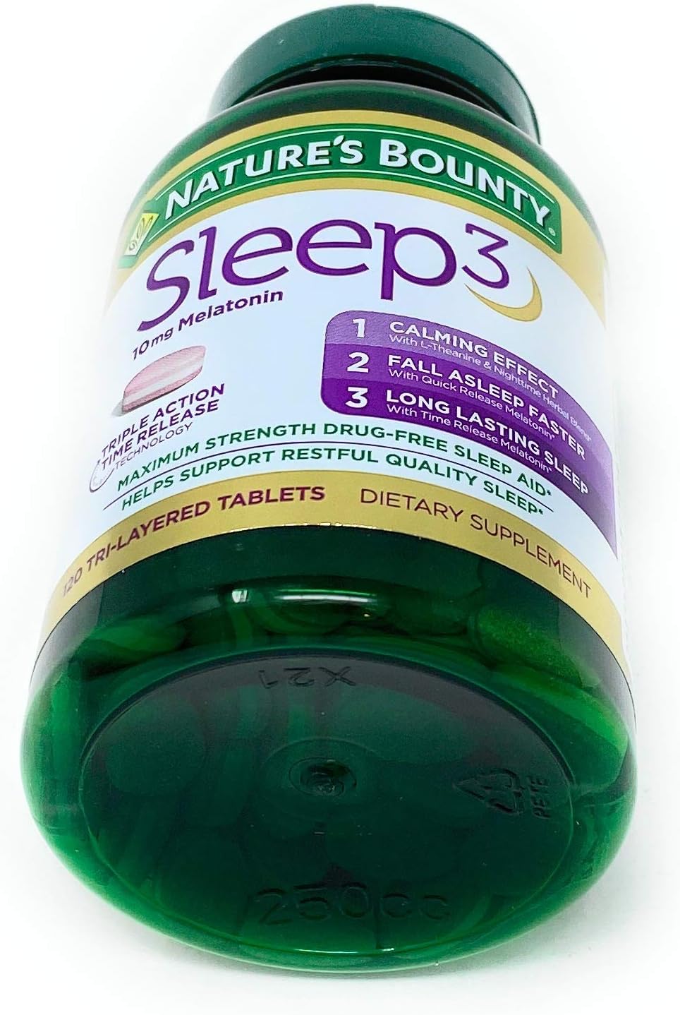 Nature's Bounty Sleep3 10mg. Melatonin, 120 Tablets