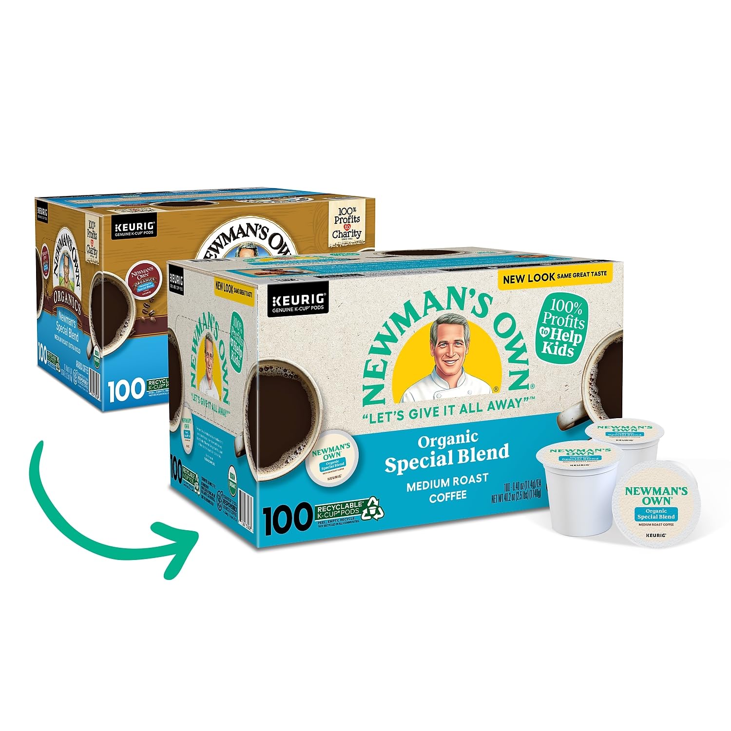 Newman's Own Special Extra Bold Blend Coffee Single-Serve K-Cups, Medium Roast, 100 Count (Packaging May Vary)