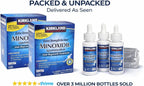 Kirkland Minoxidil hair regrowth treatment packaging and bottles on a white background