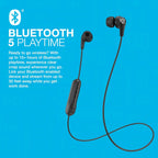 JLab JBuds Pro Bluetooth Wireless Signature Earbuds, Titanium 10mm Drivers, 10-Hour Battery Life, Music Controls, Noise Isolation, Bluetooth 4.1 Extra Gel Tips and Cush Fins, Graphite/Blue