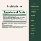 Nature's Bounty Probiotic 10 Daily Probiotic Supplement for Digestive, Immune, and Upper Respiratory Support, Ultra Strength, 30 Capsules 1 Pack