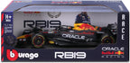 Bburago 1:18 Scale Formula Race Oracle Red Bull Racing RB19 (2023) Diecast Vehicle with Driver Helmet Verstappen #1