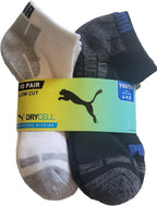 PUMA Youth Low Cut Socks with DRYCELL Moisture Wicking, 10 Pair, Shoe Size 4-9.5