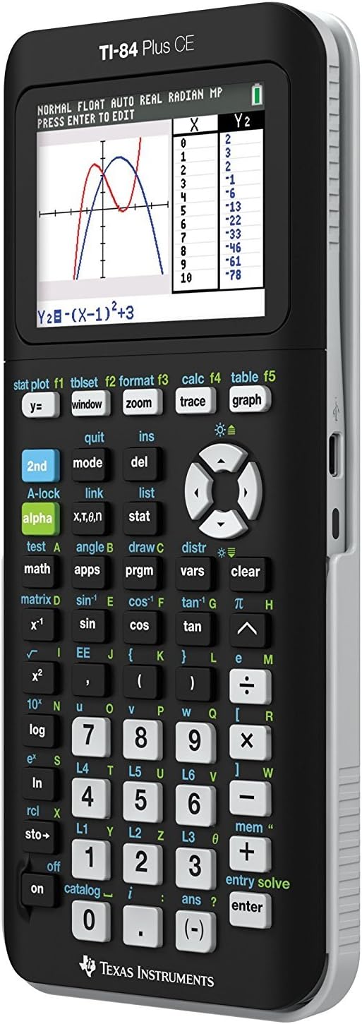 Texas Instruments TI-84 Plus CE Graphing Calculator, Black