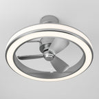 Artika Edwin 25"" LED Chandelier Ceiling Fan, Silver
