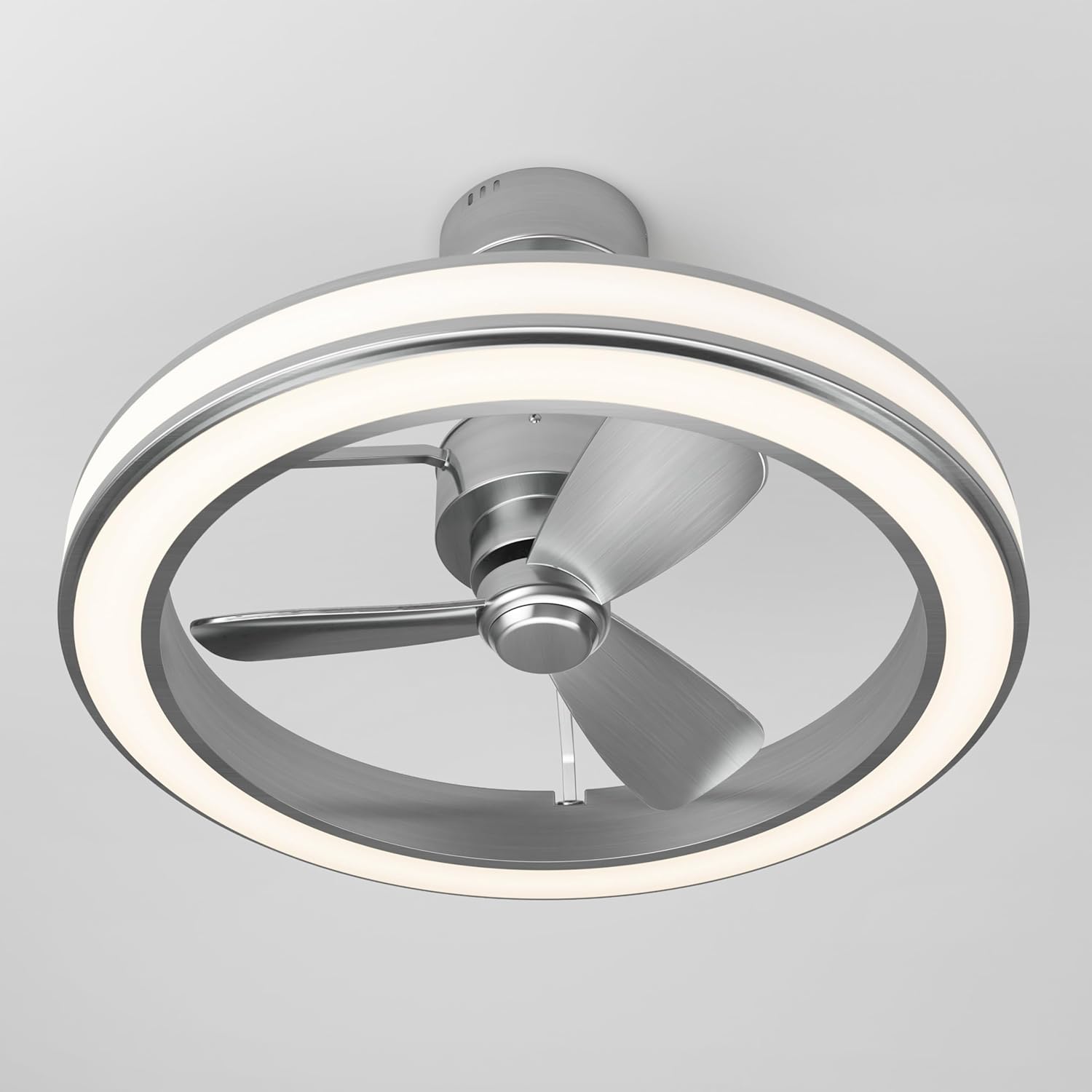 Artika Edwin 25"" LED Chandelier Ceiling Fan, Silver