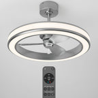 Artika Edwin 25"" LED Chandelier Ceiling Fan, Silver