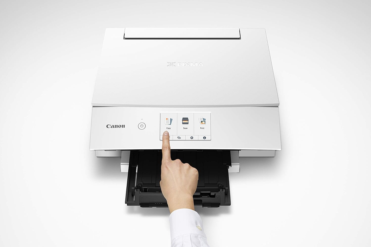 Canon TS8320 All in One Wireless Color Printer, Copier, Scanner, Home Inkjet Printerwith Mobile Printing, White, Works with Alexa