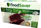 FoodSaver Special Value Vacuum Seal Combo Pack 1-8"Roll; 4-11"Rolls; 36 Pre-Cut Bags