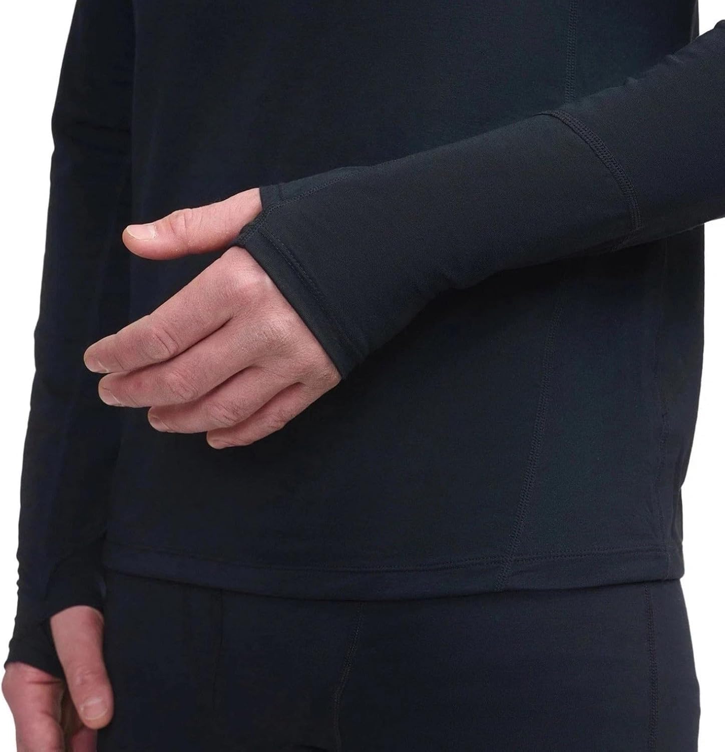 Men's Merino Blend Shirt, Black, Large, Made from Recycled Material