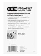 GUM Pro-Weave Woven Dental Floss, Shred Resistant Waxed Floss, Mint Flavored, 3 Count + 2 Travel Units
