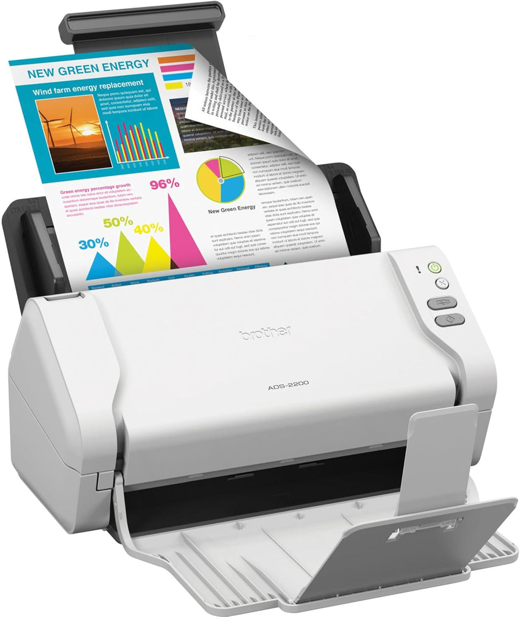 Brother High-Speed Desktop Document Scanner, ADS-2200, Multiple Scan Destinations, Duplex Scanning