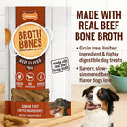 Nylabone Beef Broth Bones Dog Treats (Net 54Count), 2.38 Lb