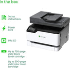 Lexmark MC3224adwe Color Multifunction Laser Printer with Print, Copy, Fax, Scan and Wireless Capabilities, Two-Sided Printing with Full-Spectrum Security and Prints Up to 24 ppm (40N9050)