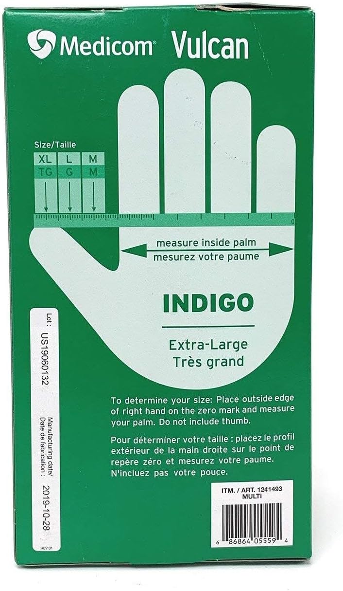 MEDICOM VULCAN NITRILE GLOVES, 150 COUNT X-Large