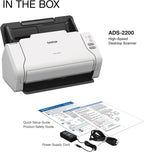 Brother High-Speed Desktop Document Scanner, ADS-2200, Multiple Scan Destinations, Duplex Scanning