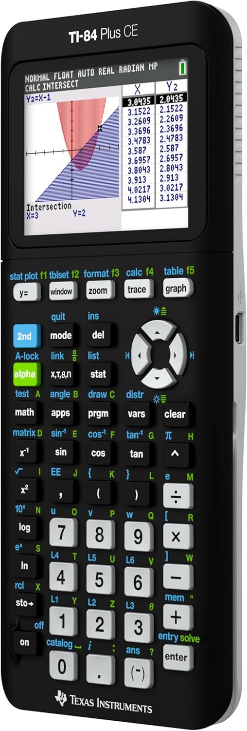 Texas Instruments TI-84 Plus CE Color Graphing Calculator, Black