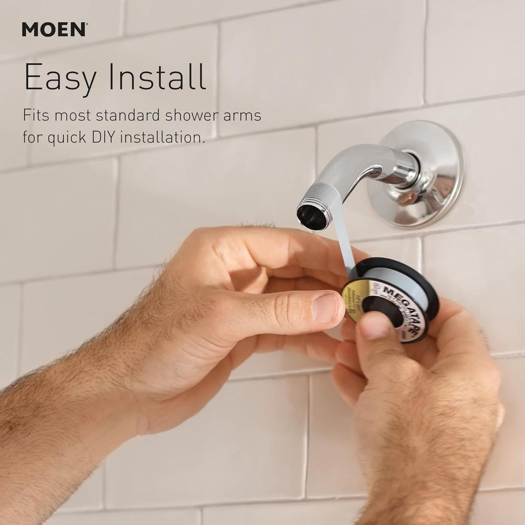 Moen Verso Eco-Performance Infiniti Dial Round Rain Shower Head, 6-Inch Diameter Spray Head, Spot Resist Nickel, 220R6EPSRN