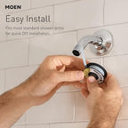 Moen Verso Eco-Performance Infiniti Dial Round Rain Shower Head, 6-Inch Diameter Spray Head, Spot Resist Nickel, 220R6EPSRN
