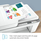 HP DeskJet Plus 4155 Wireless All-in-One Printer, Mobile Print, Scan & Copy, Instant Ink Ready, Auto Document Feeder, Works with Alexa (3XV13A)