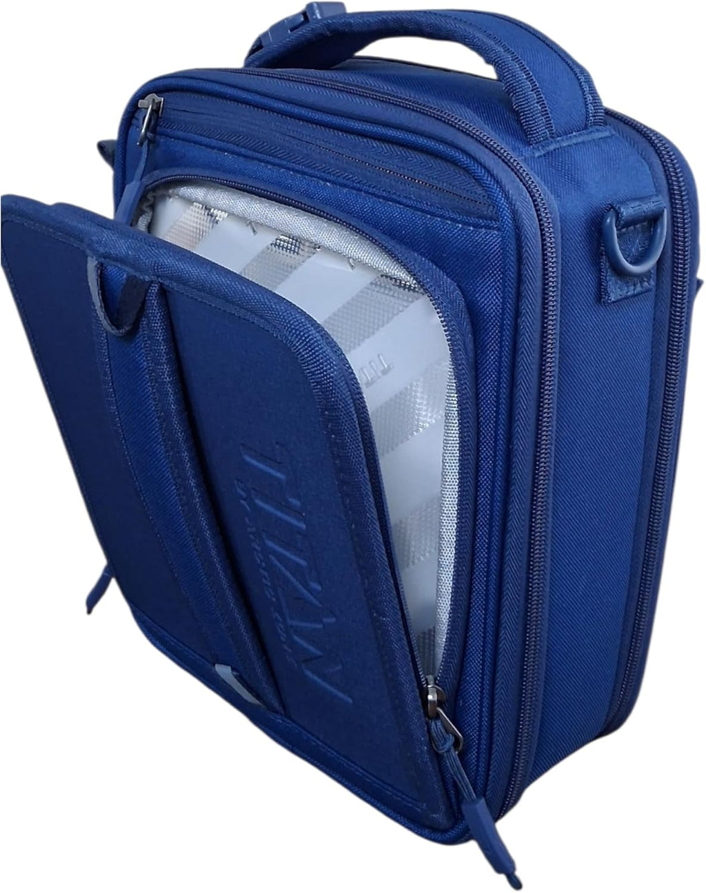 Titan by Arctic Zone Expandable Lunch Box – Insulated, Crush-Resistant Cooler with 2 Ice Walls & Leak-Proof Lining – Meal Prep Bag with Strap & Container for Work & Travel | Black (Navy Blue)