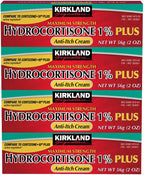 Kirkland Signature Maximum Strength Hydrocortisone Cream 1% with Aloe, 2-ounce (pack of 4)