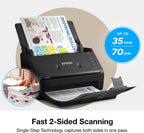 Epson scanner with text on a white background