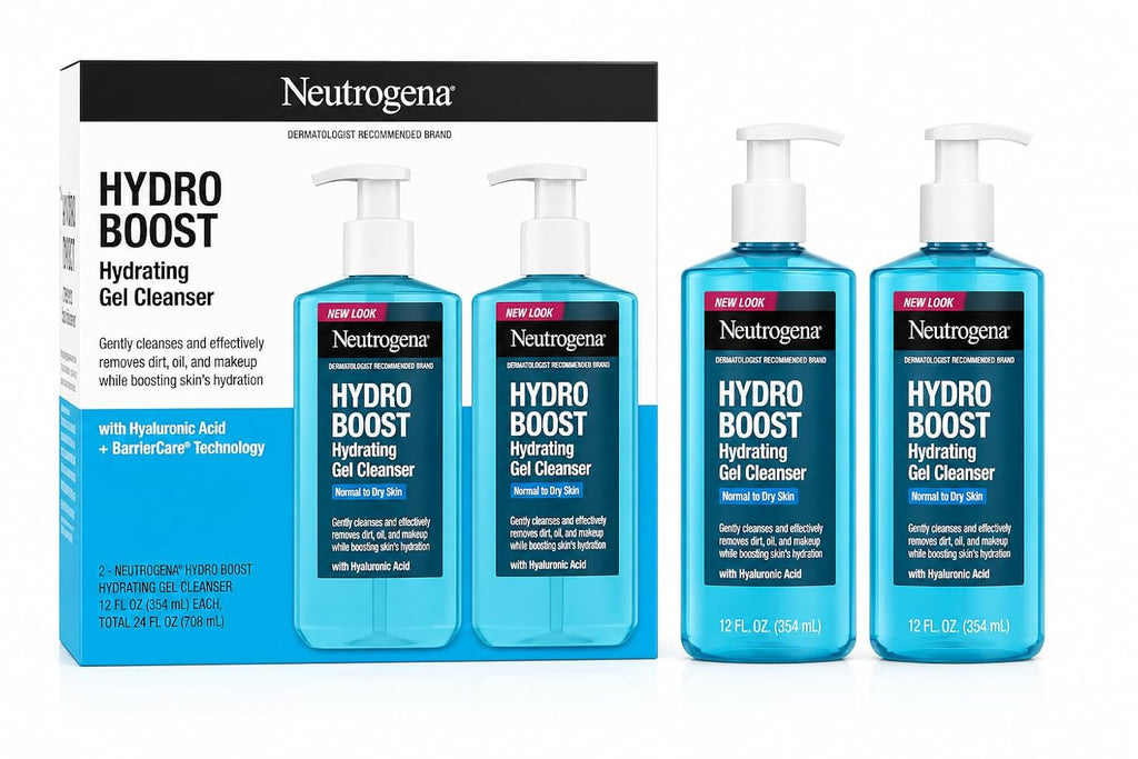 Neutrogena Hydro Boost Gel Cleanser, 12 oz, Pack of 2