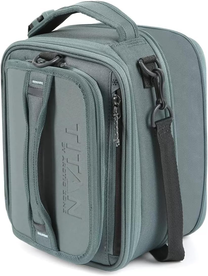 Titan by Arctic Zone Fridge Cold Expandable Lunch Box (Green/Grey)