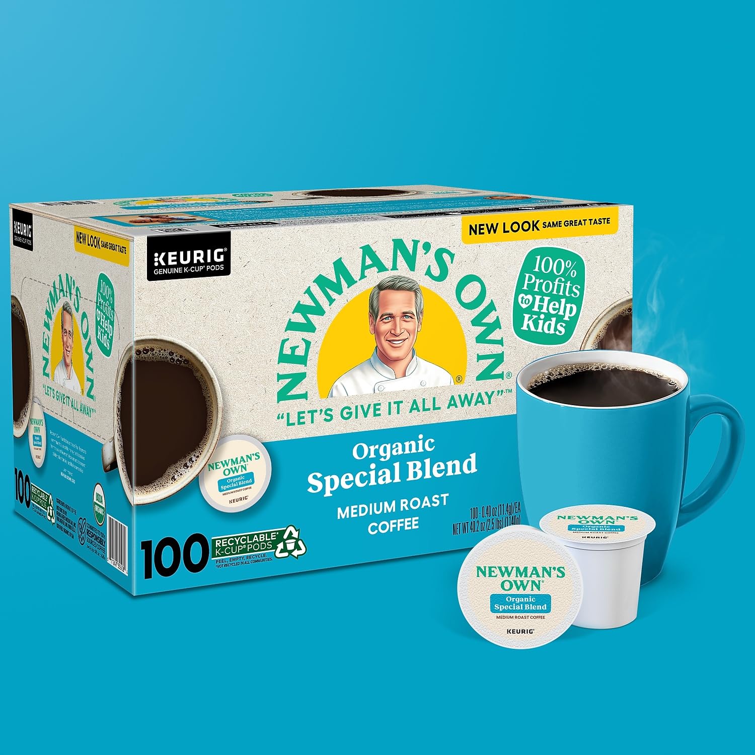 Newman's Own Special Extra Bold Blend Coffee Single-Serve K-Cups, Medium Roast, 100 Count (Packaging May Vary)
