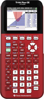 Texas Instruments TI-84 Plus CE Color Graphing Calculator, Radical Red Small