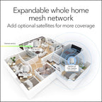 NETGEAR Orbi Whole Home Tri-Band Mesh WiFi 6 System (RBK753S) – with 1-Year NETGEAR Armor Internet Security – Router with 2 Satellite Extenders | Coverage up to 7,500 sq.ft, 40 Devices | 4.2Gbps