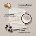 Nutrius | Brazilian Body Butter Cream 2-Pack | Smooth, Fast-Absorbing, Non-Greasy | Infused With Cupuacu Butter