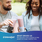 BlendJet 2 Portable Blender for Smoothies & Shakes, New 2024 edition 2 USB-C Rechargeable & Self Cleaning - 2-pack, (1) Mint, 16 oz. (1) Black, 16 oz