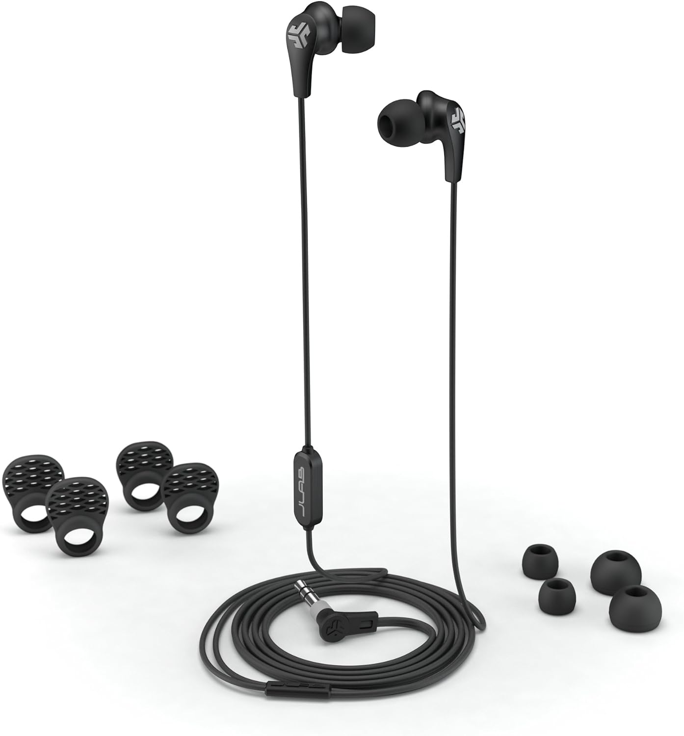 Jlab Audio JBudsPRO Premium in-Ear Earbuds with Mic, Guaranteed Fit, Guaranteed for Life - Black