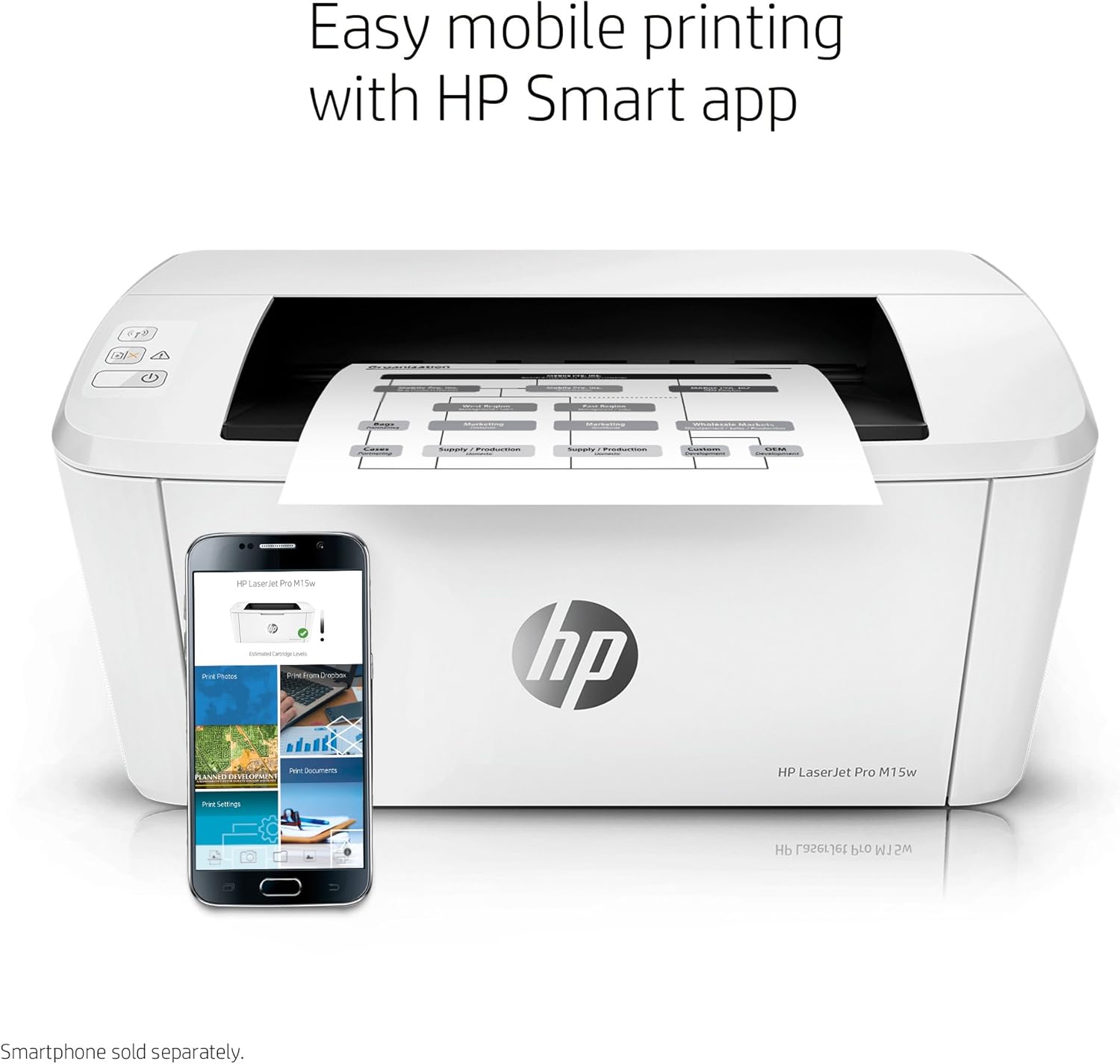 HP LaserJet Pro M15w Wireless Monochrome Printer, Works with Alexa (W2G51A)