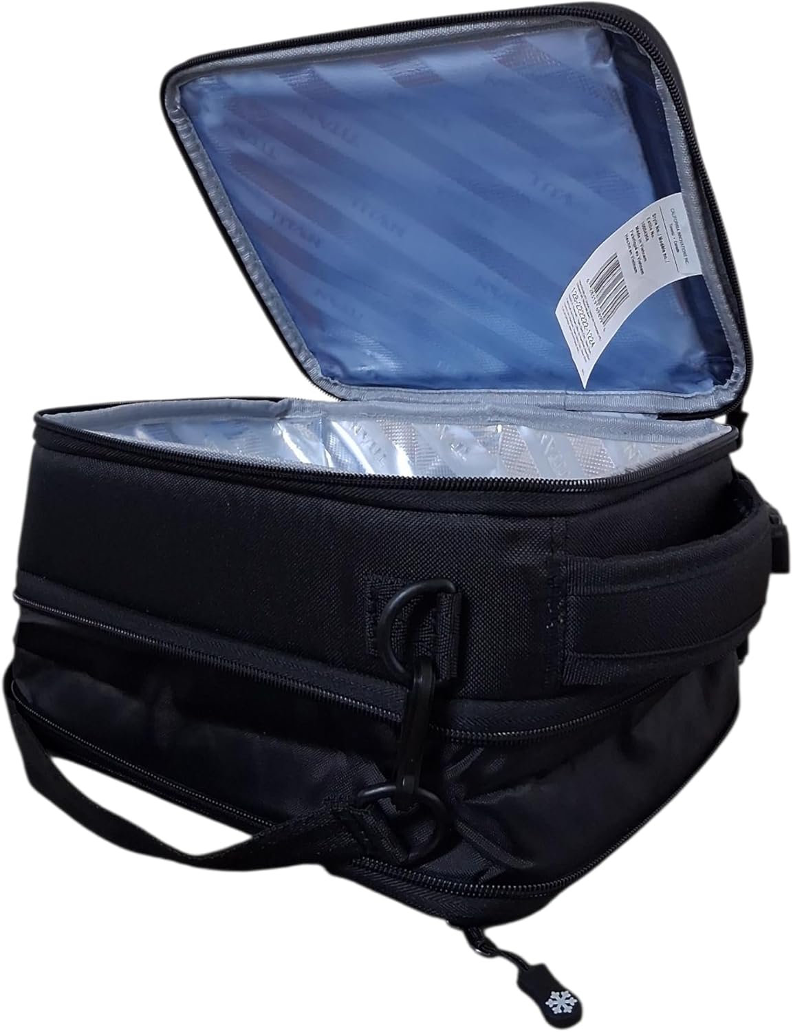Titan by Arctic Zone Expandable Lunch Box – Insulated, Crush-Resistant Cooler with 2 Ice Walls & Leak-Proof Lining – Meal Prep Bag with Strap & Container for Work & Travel | Black (Black)