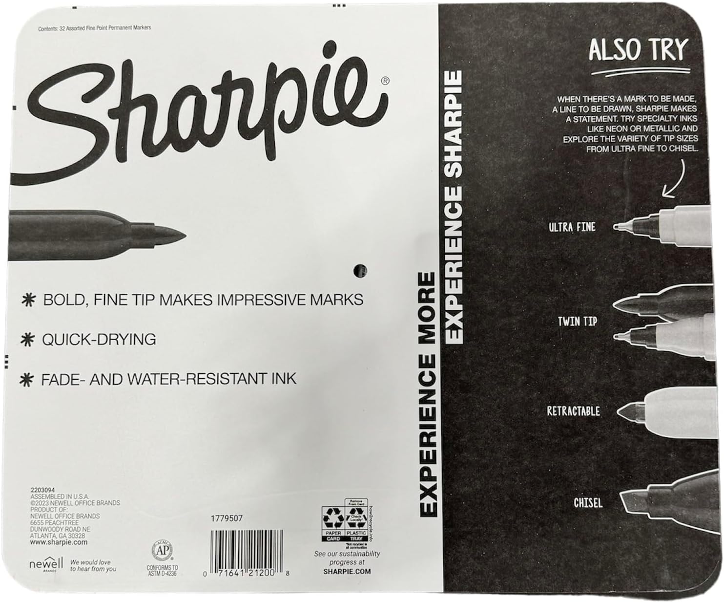 SHARPIE Permanent Markers | Fine Point | 32 Count (Multicolor)