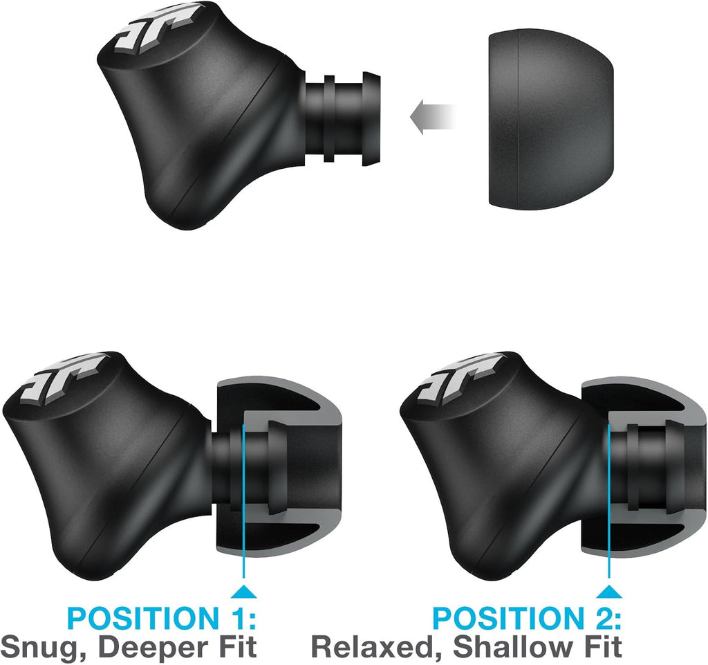 Jlab Audio JBudsPRO Premium in-Ear Earbuds with Mic, Guaranteed Fit, Guaranteed for Life - Black