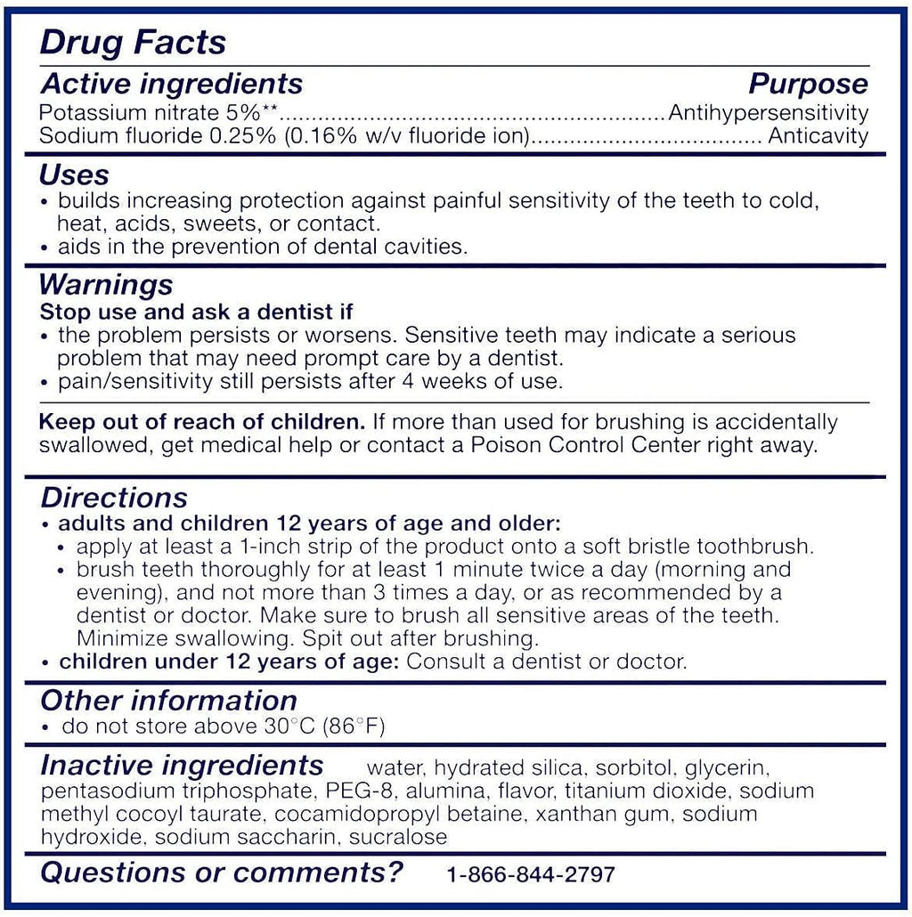 SENSODYNE Advanced Whitening Toothpaste, 6.5 oz, 4-Pack