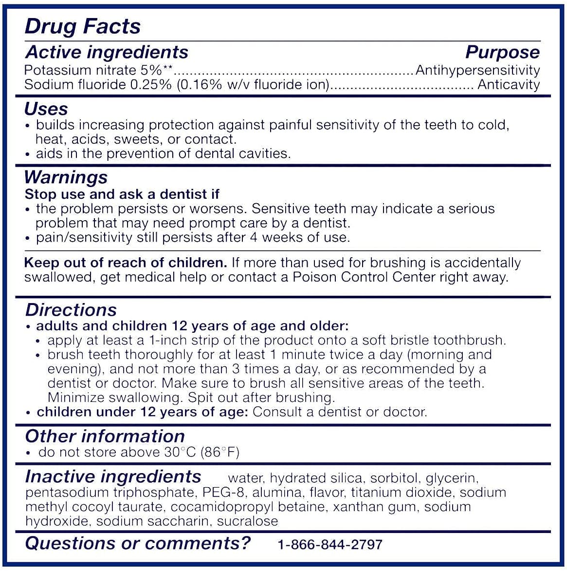 SENSODYNE Advanced Whitening Toothpaste, 6.5 oz, 4-Pack