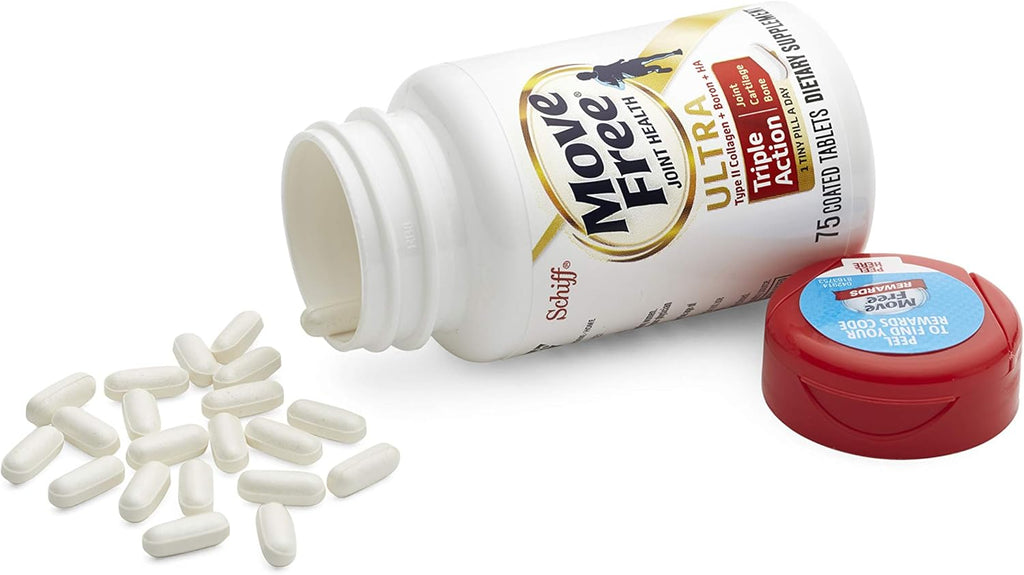 Move Free Type II Collagen, Boron & HA Ultra Triple Action Tablets, Move Free (75 Count in A Bottle) 1 ea (Pack of 3)