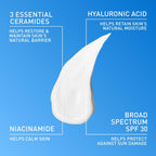 CeraVe AM Moisturizing Facial Lotion w/ Sunscreen SPF 30, 3 Oz (Pack of 2)