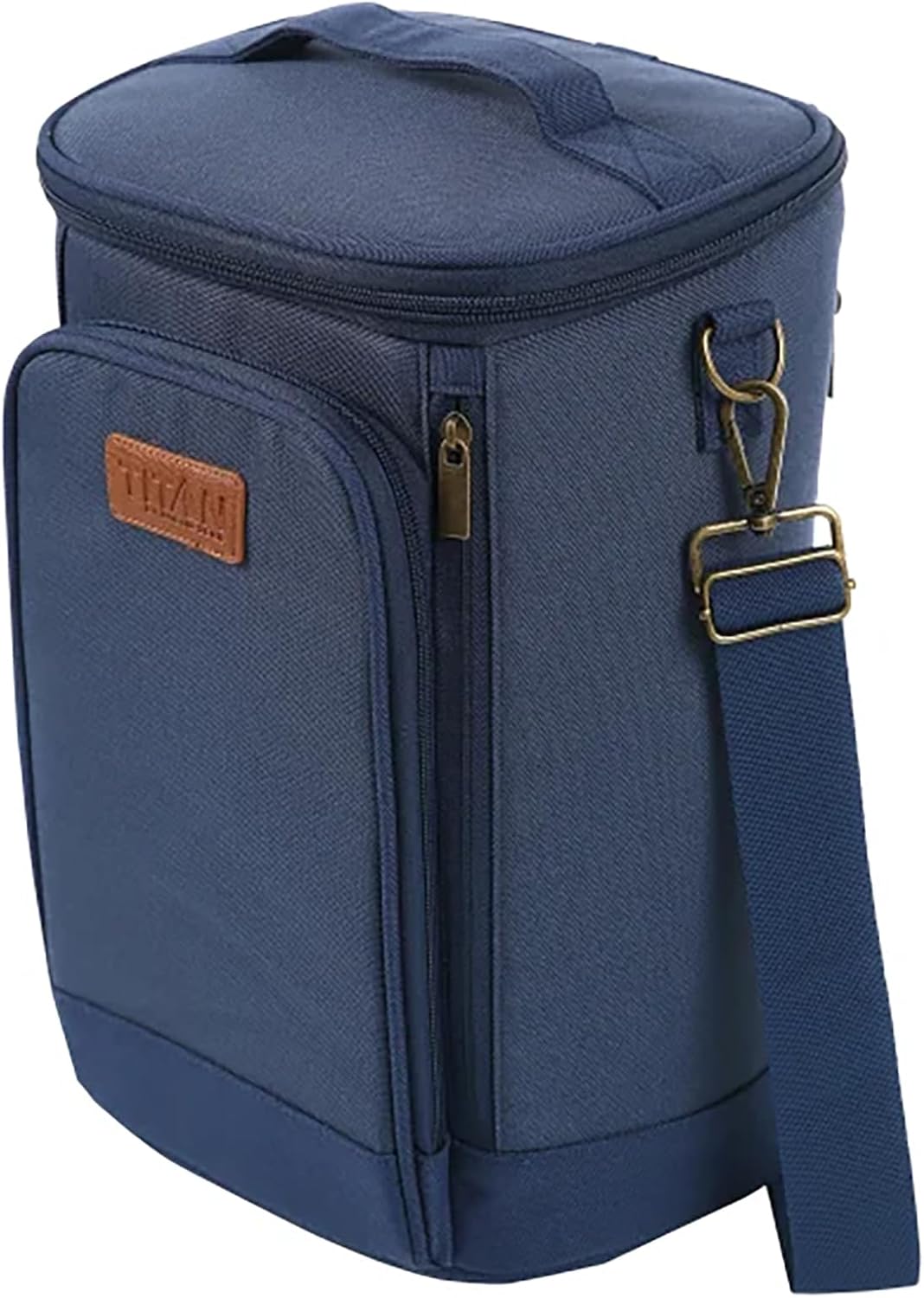 Titan Insulated Bottle Tote – Deep Freeze™ Cooling, Ice Walls®, Leak-Proof Lining, Holds 18 Cans (Navy Blue)