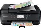 Canon PIXMA TR7520 All-In-One Wireless Home Photo Office All-In-One Printer with Scanner, Copier and Fax: Airprint and Google Cloud Compatible, Black, Works with Alexa