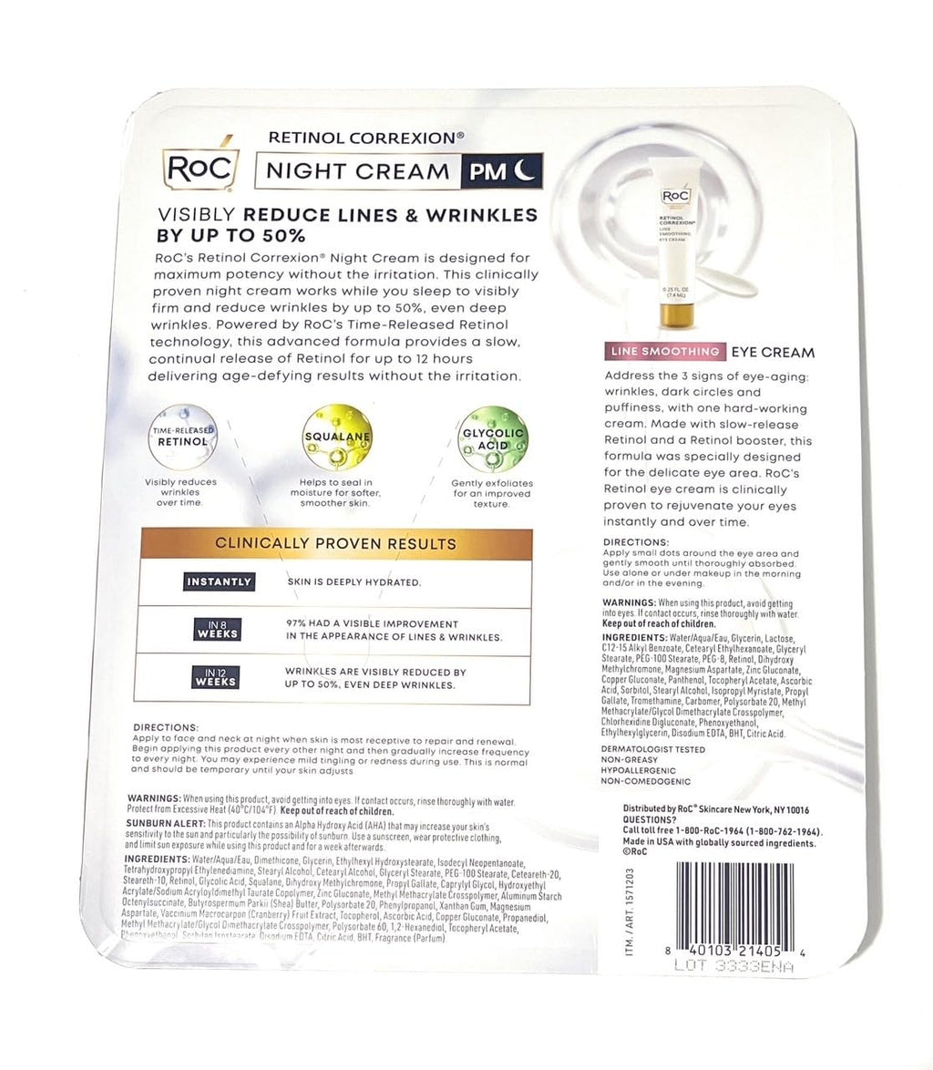 RoC Retinol Correxion Night Cream, 1.43 Fl Oz (Pack of 2)