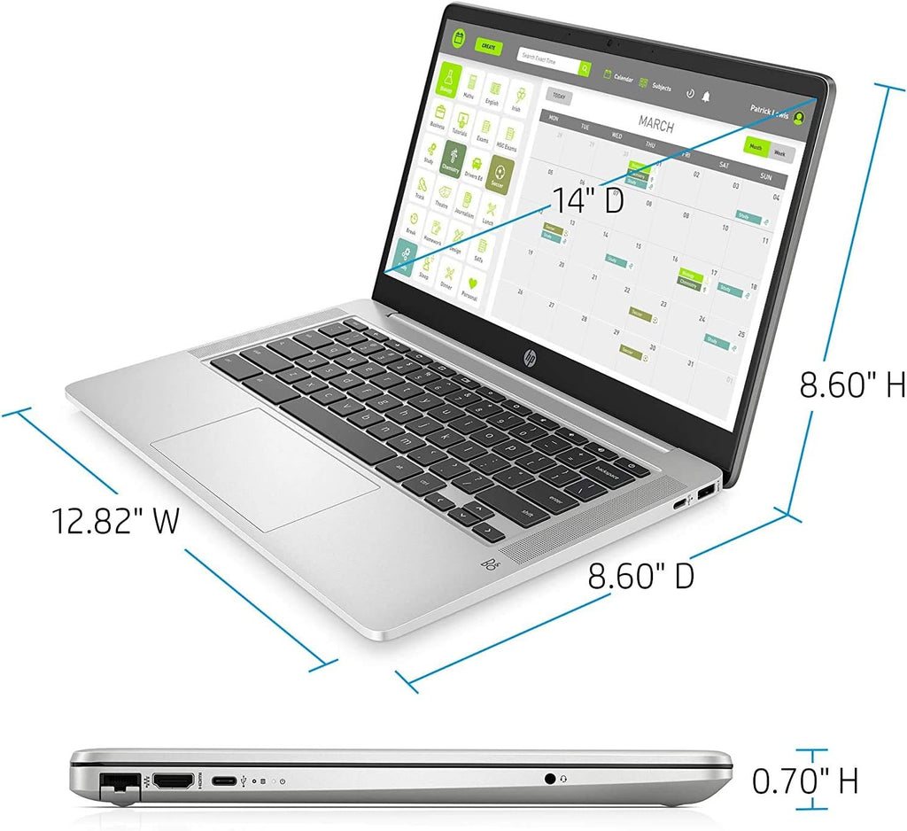 HP Chromebook, 14a-na0023cl, N4000, 4GB, 64GB, with Mouse an