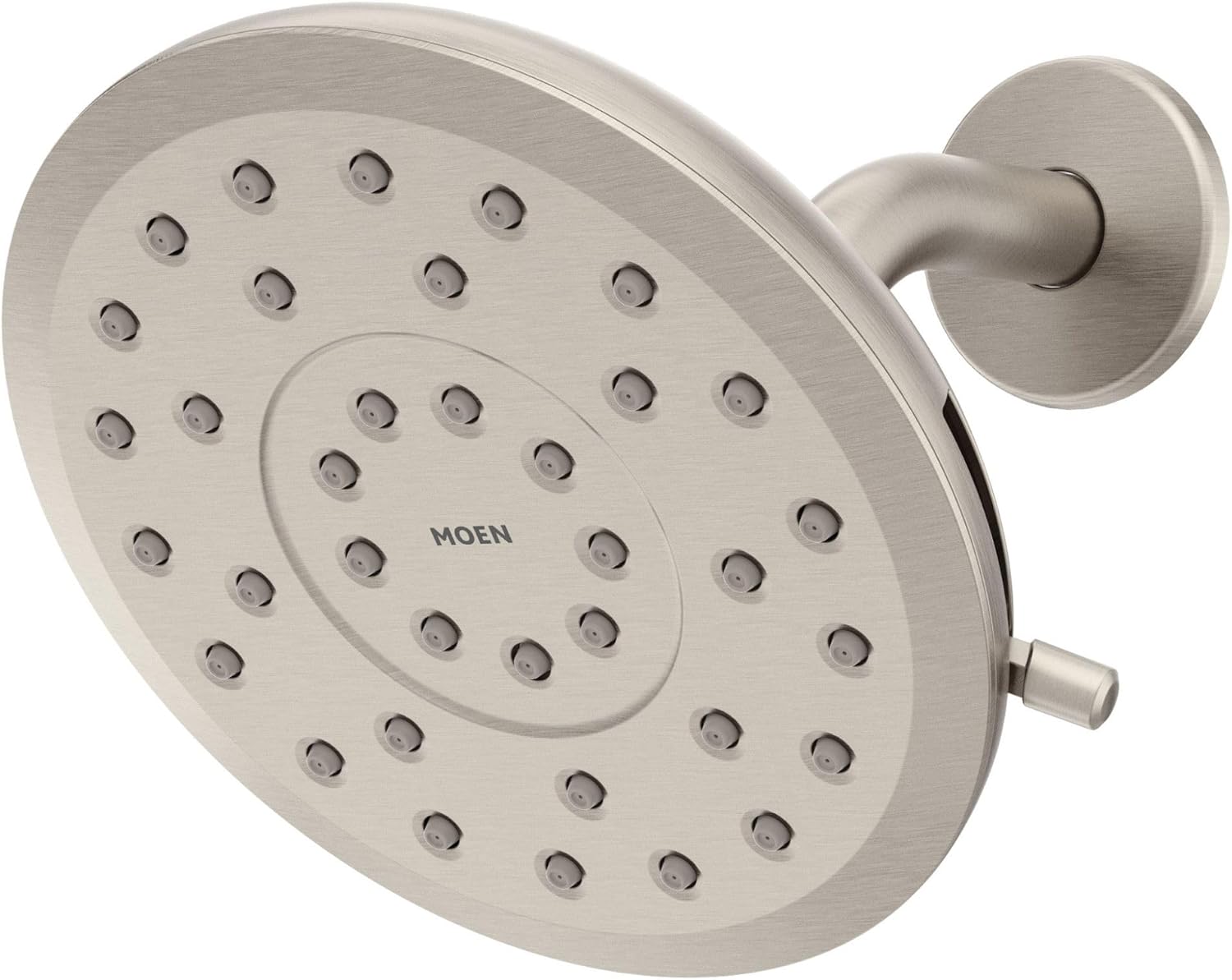 Moen Verso Eco-Performance Infiniti Dial Round Rain Shower Head, 6-Inch Diameter Spray Head, Spot Resist Nickel, 220R6EPSRN