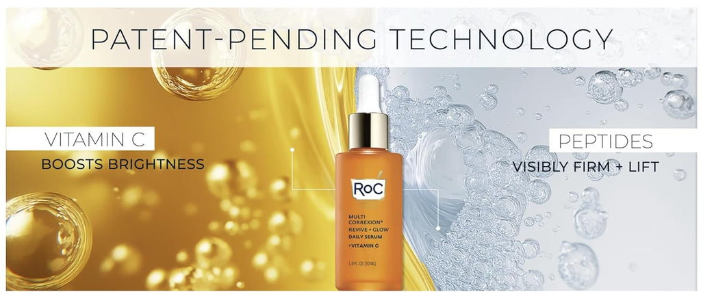 RoC Multi Correxion Revive and Glow Daily Vitamin C Serum Set, 1.0 FL OZ and 1.7 FL OZ Set, 2.7 FL OZ Total